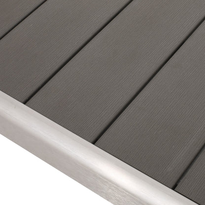 Set da pranzo moderno in alluminio da 6 posti con panca da pranzo Cape Coral Outdoor di Christopher Knight Home