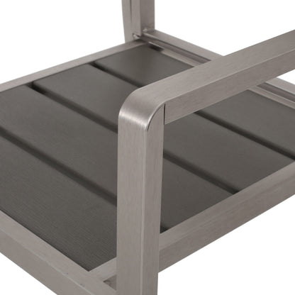 Set da pranzo moderno in alluminio da 6 posti con panca da pranzo Cape Coral Outdoor di Christopher Knight Home