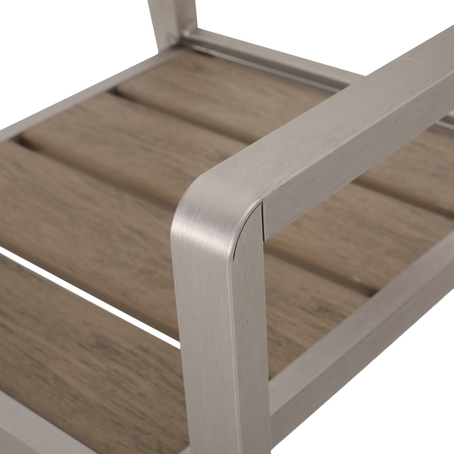 Set da pranzo moderno in alluminio da 6 posti con panca da pranzo Cape Coral Outdoor di Christopher Knight Home