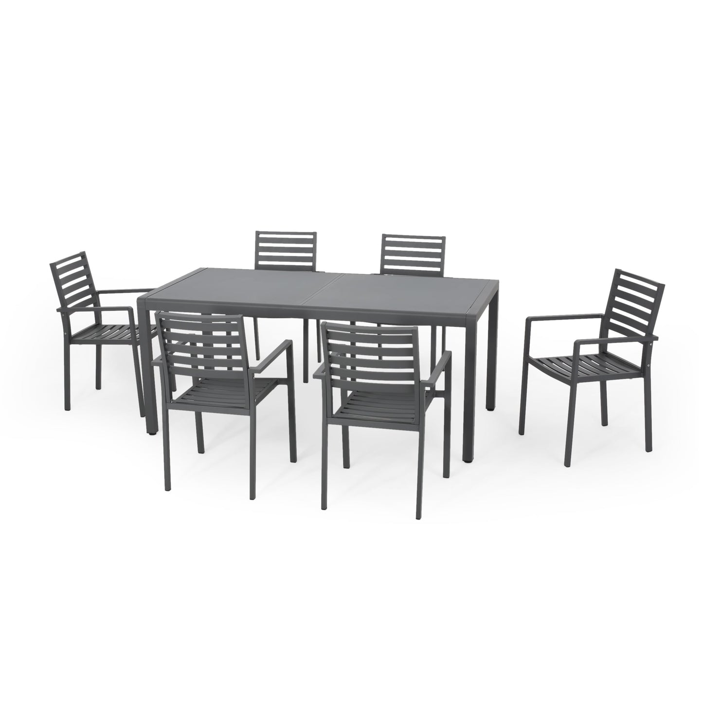 Set da pranzo in alluminio da 6 posti Cape Coral Outdoor di Christopher Knight Home