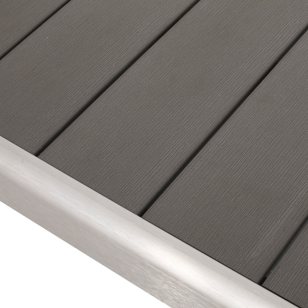 Tavolo da picnic e panca da esterno in finto legno/alluminio Cape Coral di Christopher Knight Home