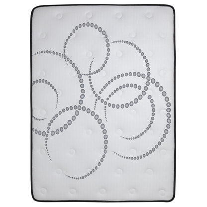 Materasso in schiuma e molle insacchettate 12 pezzi, materasso in scatola - Materasso Premium - Bianco