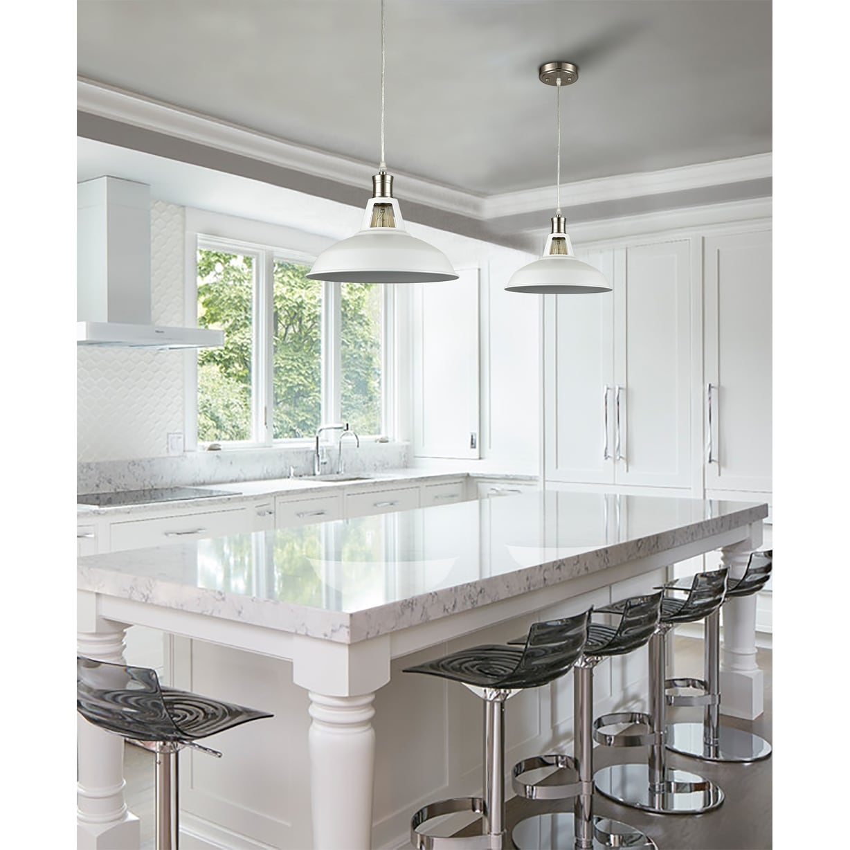 Lampada a sospensione industriale in metallo Carbon Loft Kamari