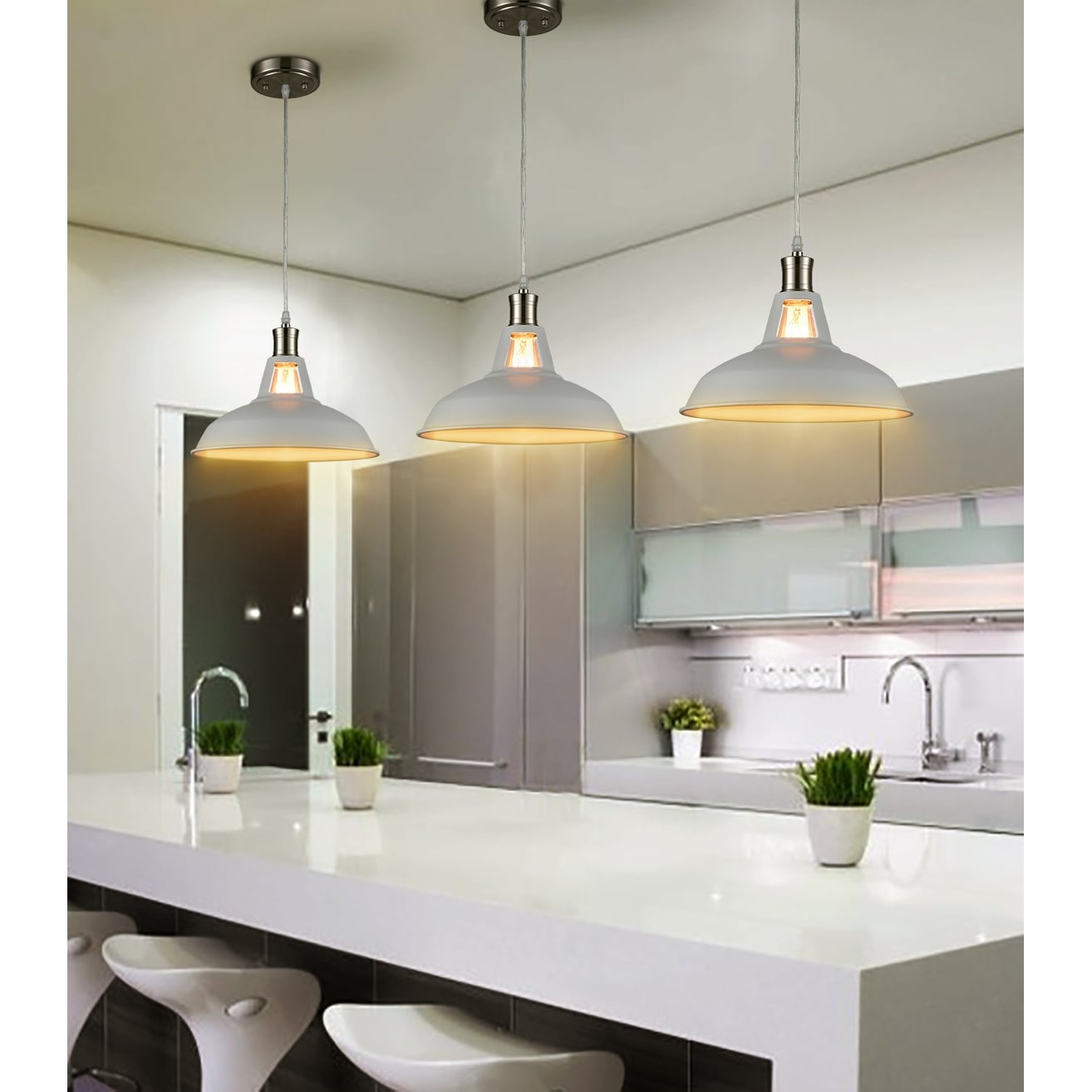 Lampada a sospensione industriale in metallo Carbon Loft Kamari