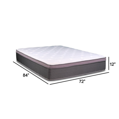Materasso Cari Hybrid California King da 12 pollici, memory foam in gel, molle insacchettate