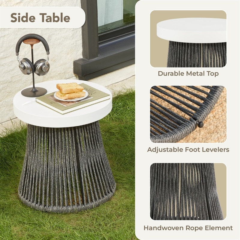 Set da bistrot per esterni Carlos, sedia girevole