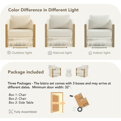 Set da bistrot per esterni Carlos, sedia girevole