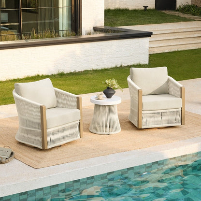 Set da bistrot per esterni Carlos, sedia girevole