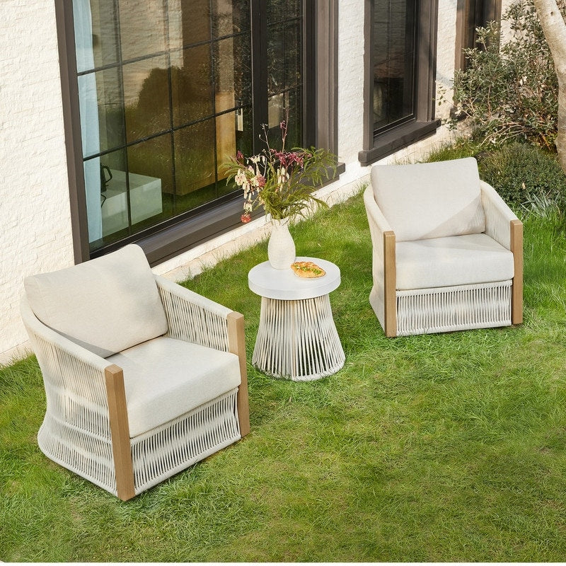 Set da bistrot per esterni Carlos, sedia girevole