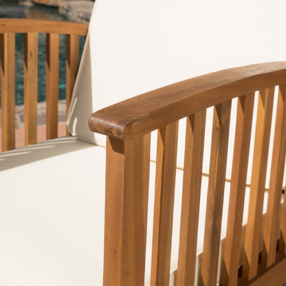 Christopher Knight Home Carolina - Set di divani da esterno in acacia da 4 pezzi - Seduta da giardino elegante e accogliente