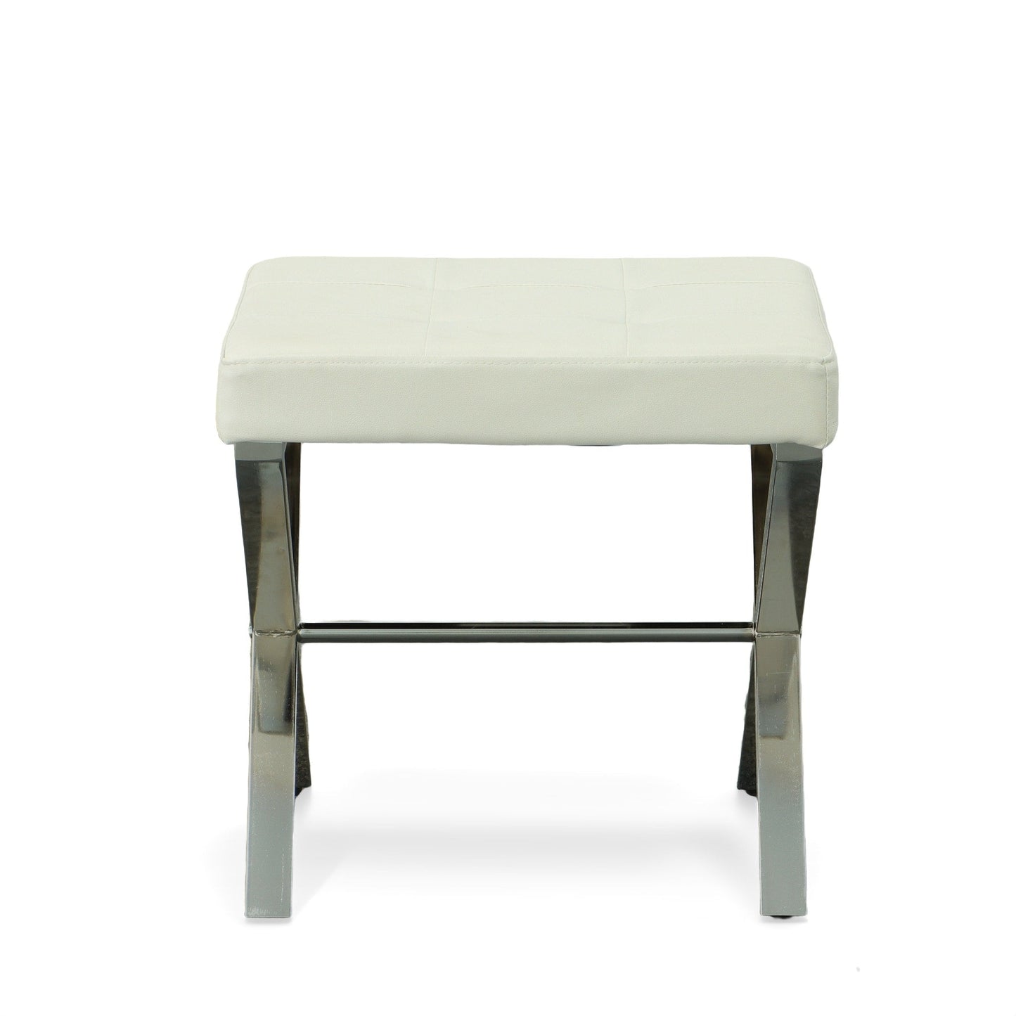 Carolina Living Elisabetta Vanity Bench - Bianco/Cromo