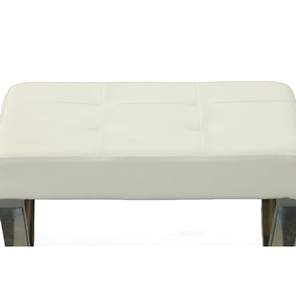 Carolina Living Elisabetta Vanity Bench - Bianco/Cromo