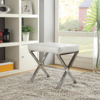 Carolina Living Elisabetta Vanity Bench - Bianco/Cromo