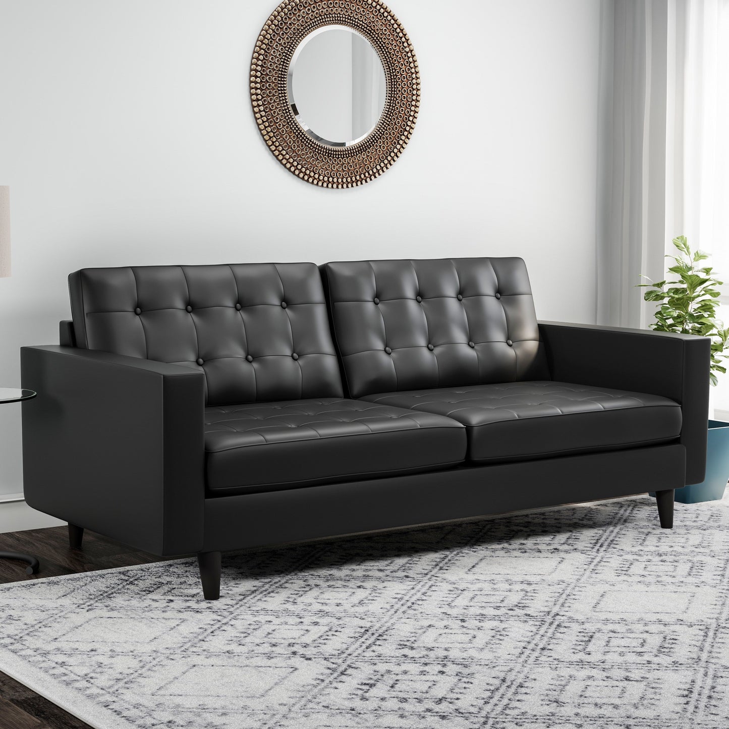 Divano in similpelle trapuntato Eggedal di Carson Carrington