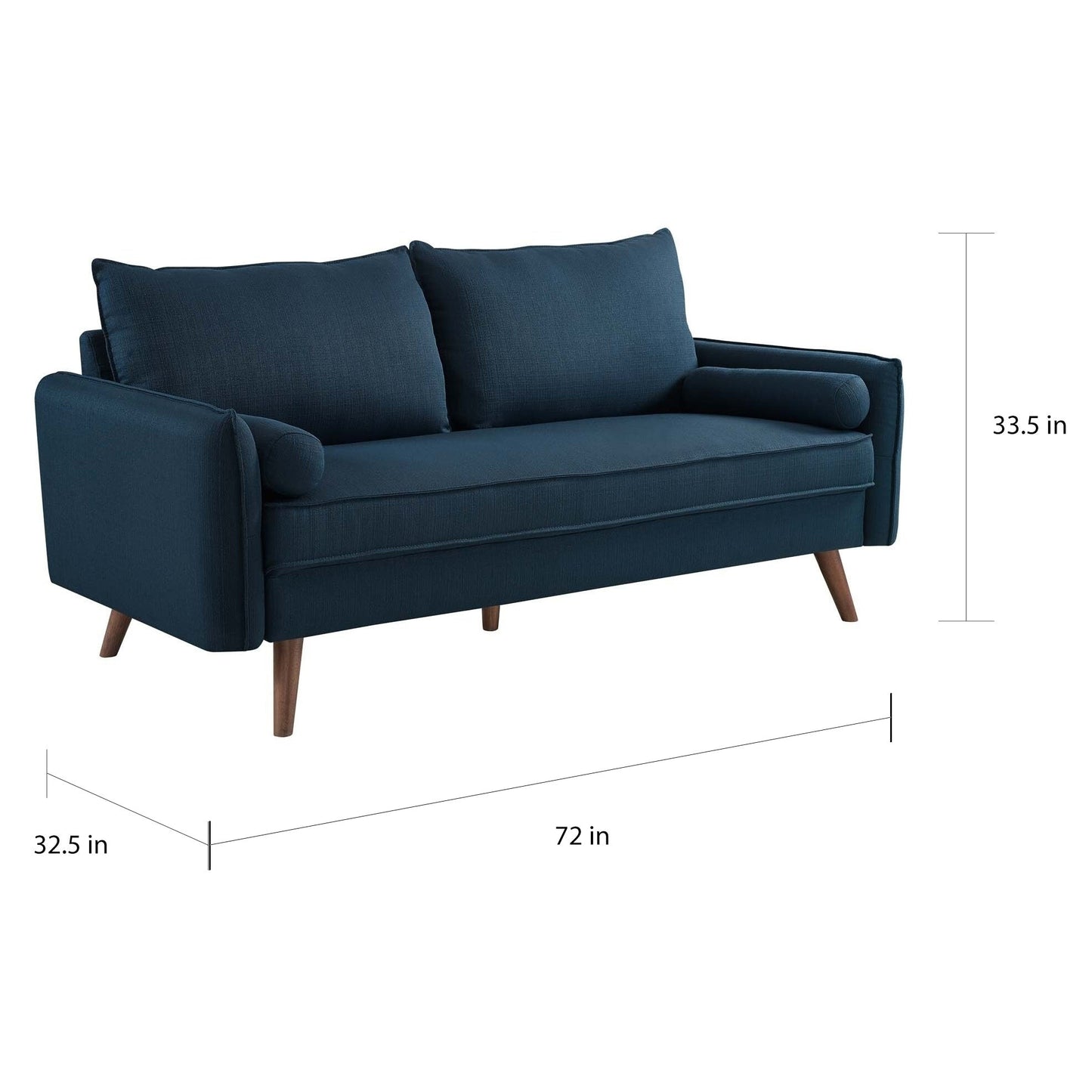 Divano imbottito in tessuto Carson Carrington Hedeby - 32,5''L x 72''W x 33,5''H