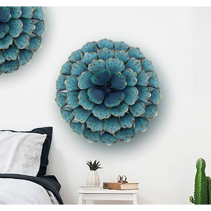 Carson Carrington Mjugg Teal Metal Flower Wall Art