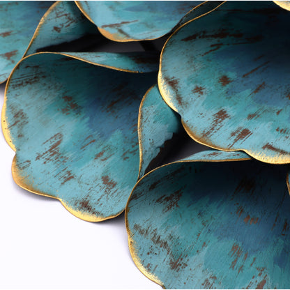 Carson Carrington Mjugg Teal Metal Flower Wall Art