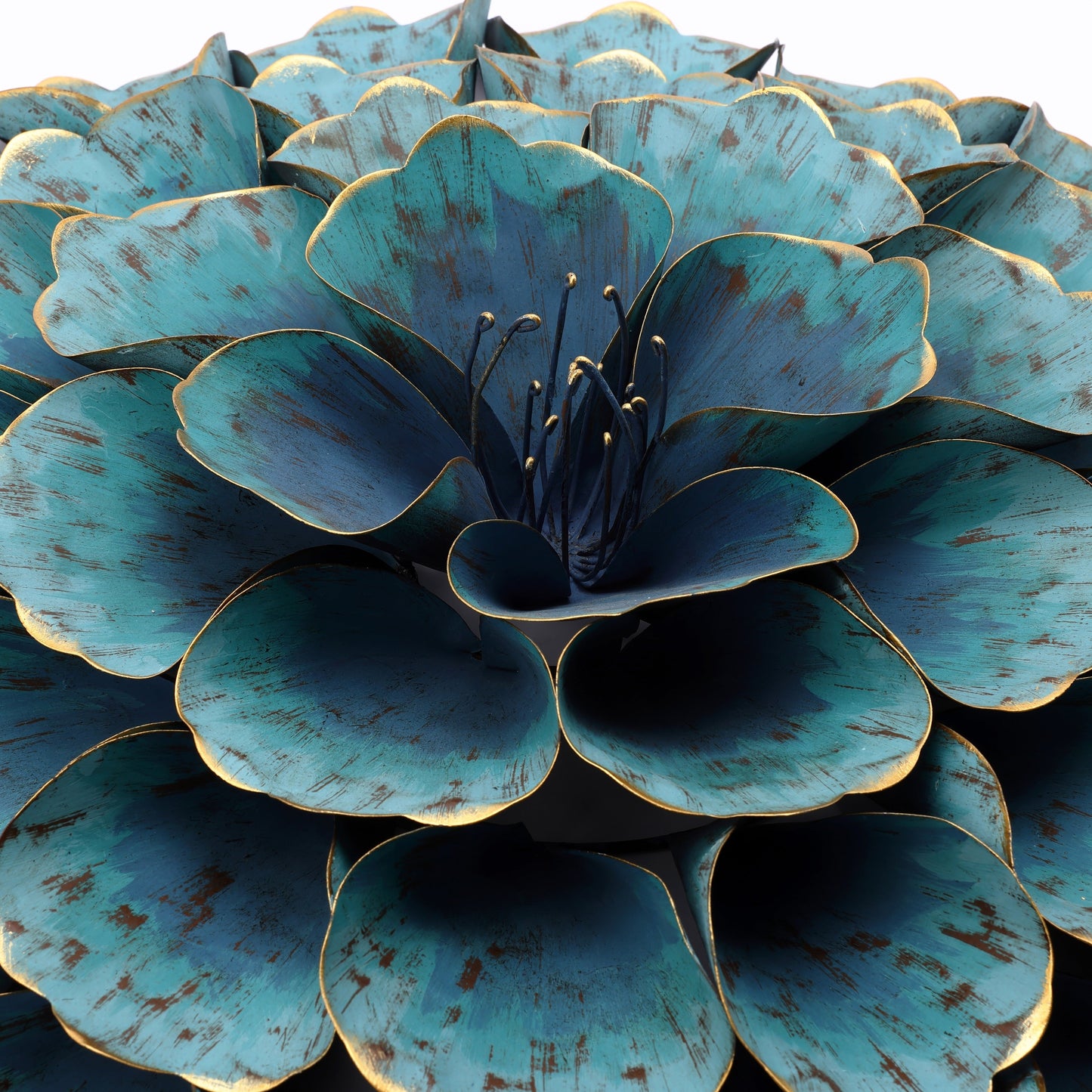 Carson Carrington Mjugg Teal Metal Flower Wall Art