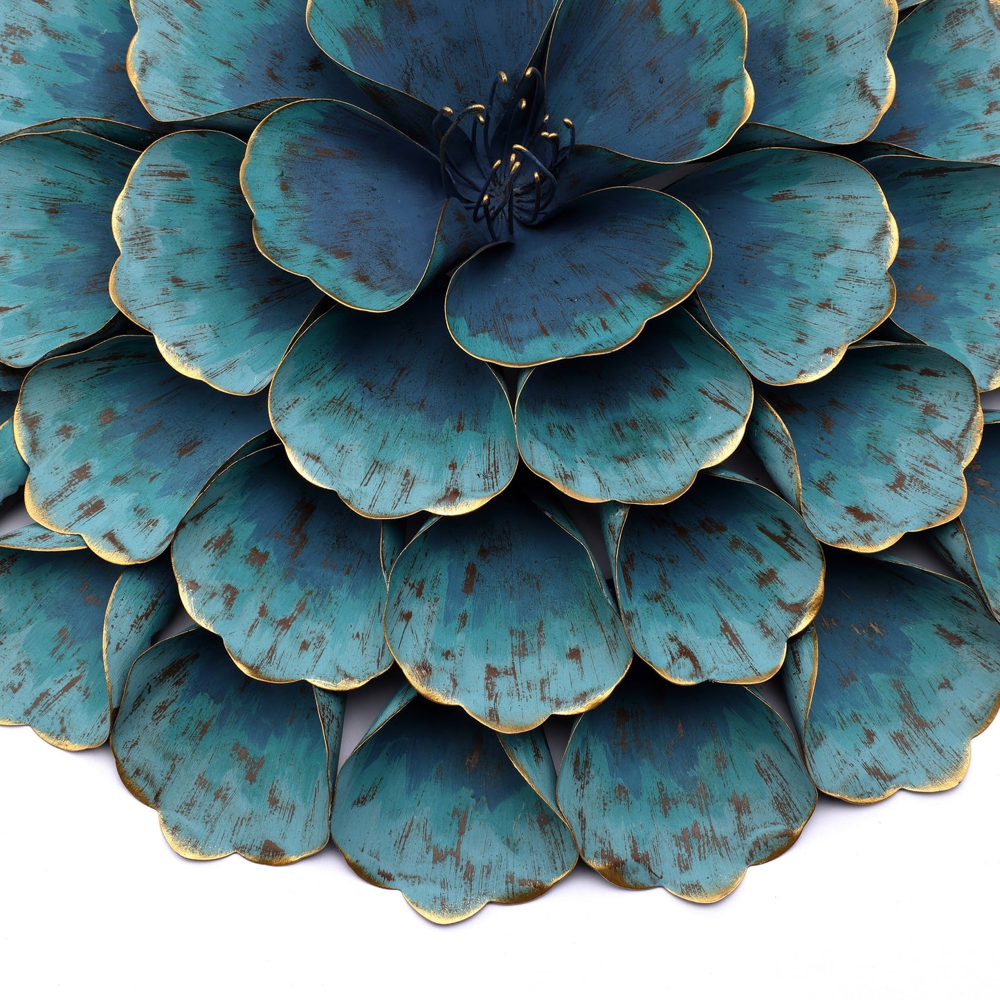 Carson Carrington Mjugg Teal Metal Flower Wall Art