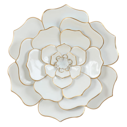 Carson Carrington Mjugg - Decorazione murale in metallo bianco con fiori