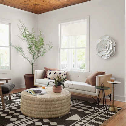 Carson Carrington Mjugg - Decorazione murale in metallo bianco con fiori