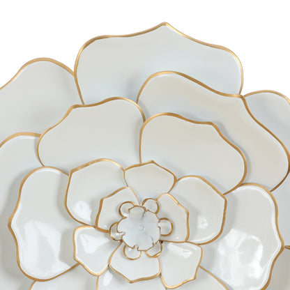 Carson Carrington Mjugg - Decorazione murale in metallo bianco con fiori