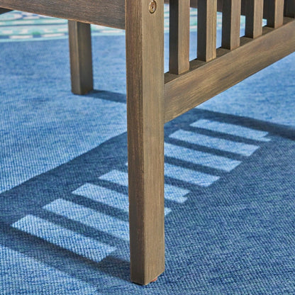 Casa Outdoor Set da bistrot rotondo in legno di acacia da 2 posti con gambe a X di Christopher Knight Home - N/A