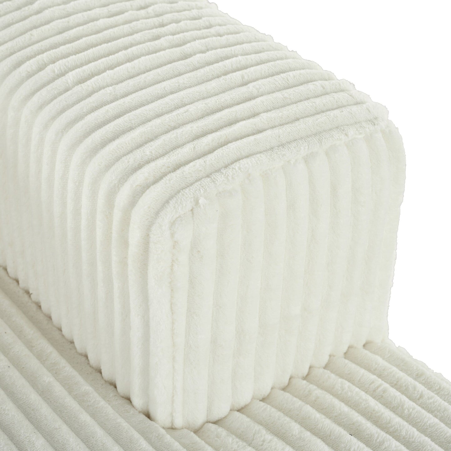 Divano letto Cascade in velluto a coste a 2 pezzi, chaise longue doppia con 2 cuscini