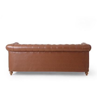 Divano Chesterfield Castalia con finiture a chiodo di Christopher Knight Home - 78,75 L x 33,50 P x 28,00 A