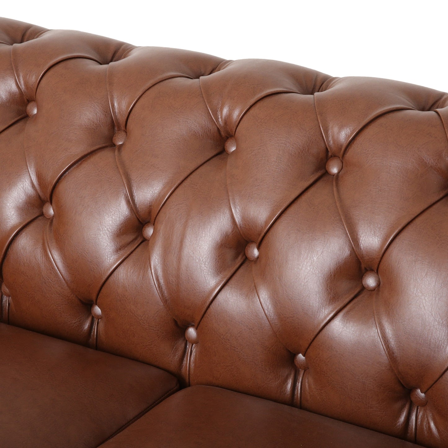 Divano Chesterfield Castalia con finiture a chiodo di Christopher Knight Home - 78,75 L x 33,50 P x 28,00 A