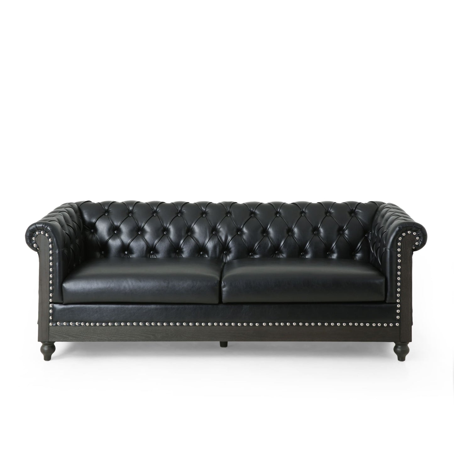 Divano Chesterfield Castalia con finiture a chiodo di Christopher Knight Home - 78,75 L x 33,50 P x 28,00 A