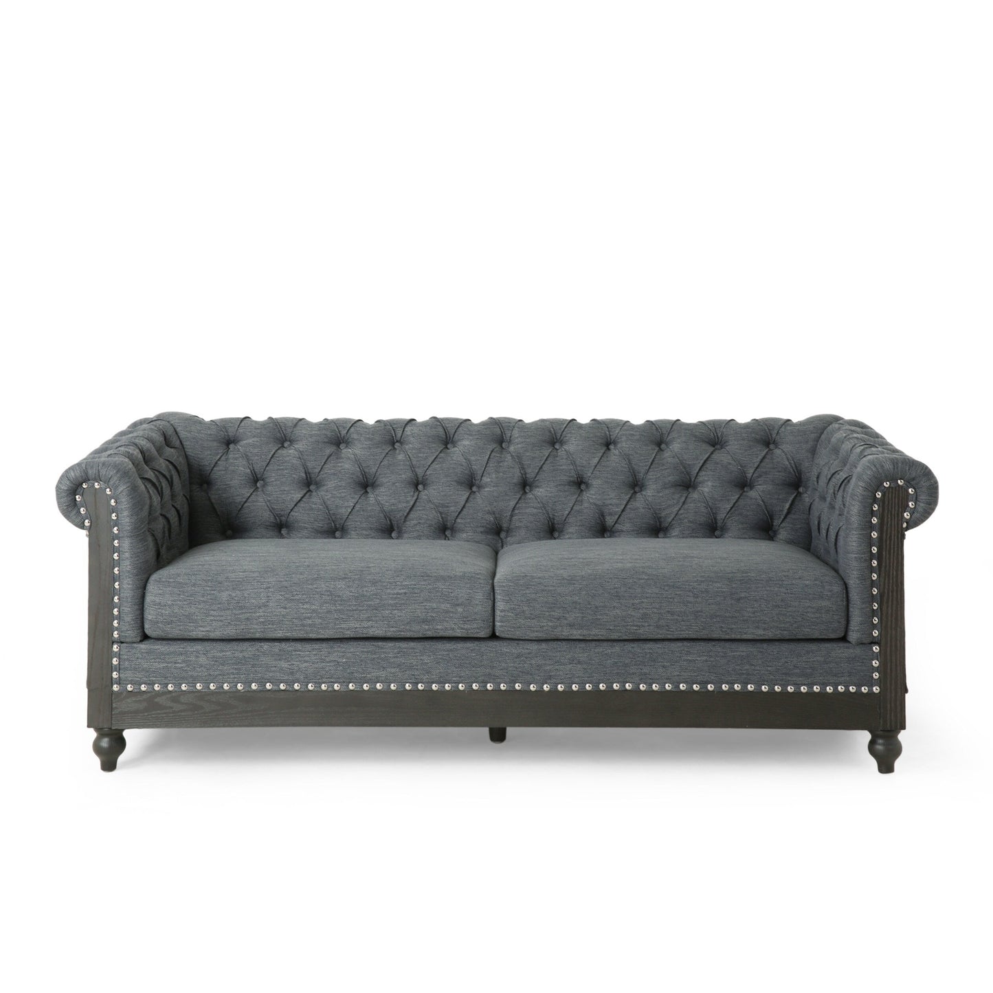 Divano Chesterfield Castalia con finiture a chiodo di Christopher Knight Home - 78,75 L x 33,50 P x 28,00 A