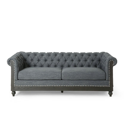 Divano Chesterfield Castalia con finiture a chiodo di Christopher Knight Home - 78,75 L x 33,50 P x 28,00 A