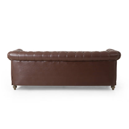 Divano Chesterfield Castalia con finiture a chiodo di Christopher Knight Home - 78,75 L x 33,50 P x 28,00 A