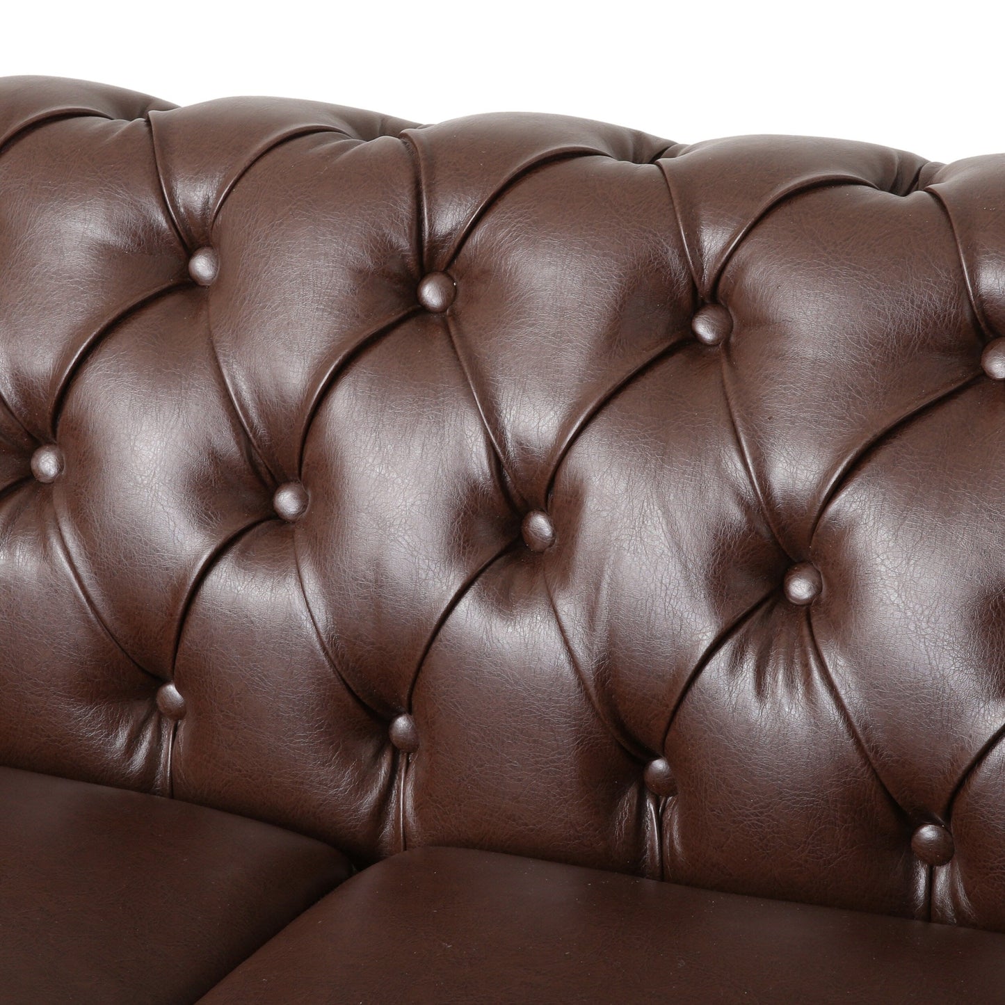 Divano Chesterfield Castalia con finiture a chiodo di Christopher Knight Home - 78,75 L x 33,50 P x 28,00 A