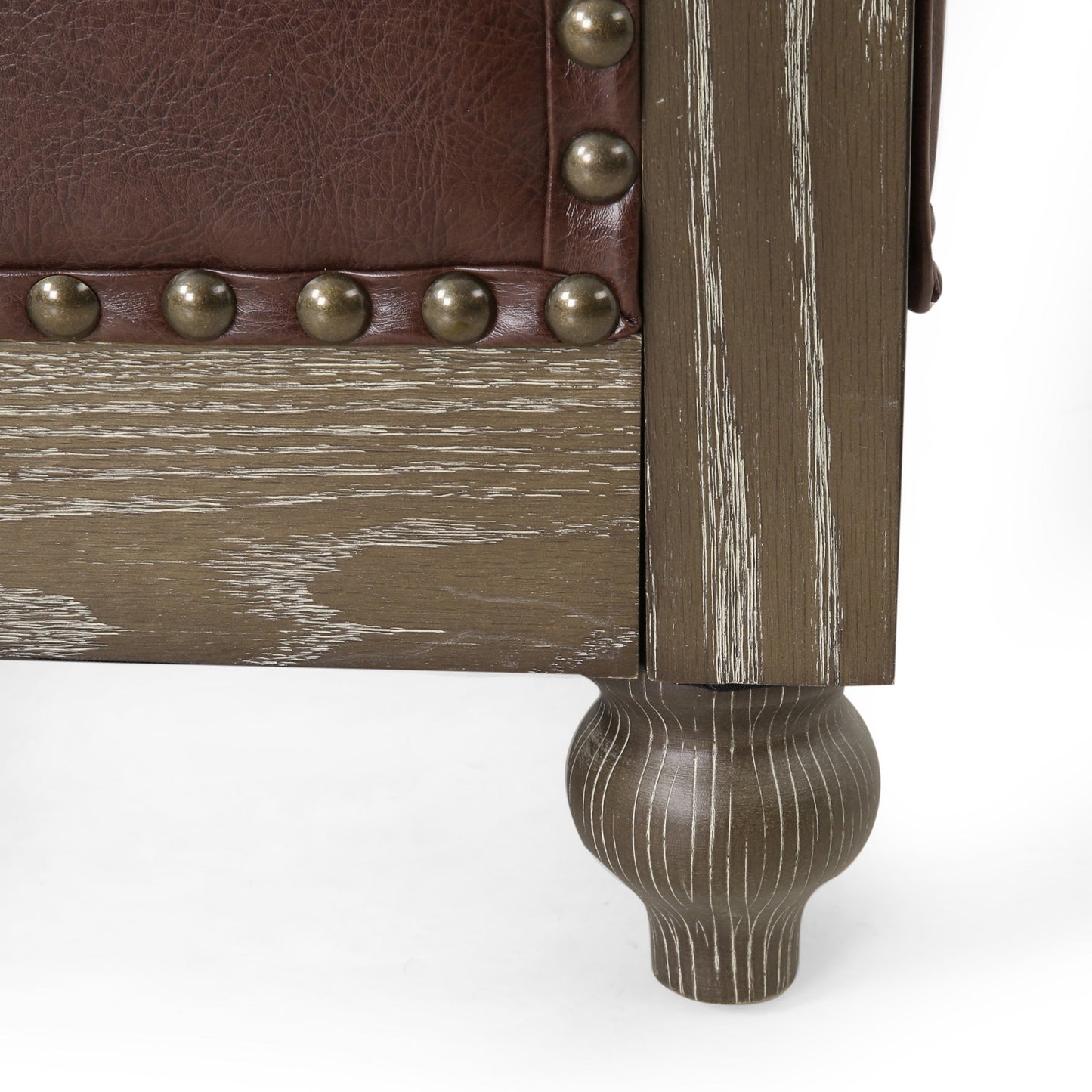 Divano Chesterfield Castalia con finiture a chiodo di Christopher Knight Home - 78,75 L x 33,50 P x 28,00 A