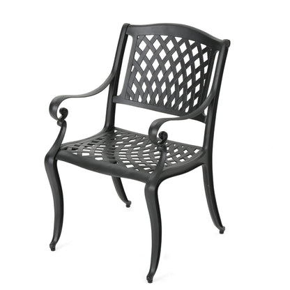 Set da pranzo da esterno in alluminio Cayman da 7 pezzi di Christopher Knight Home