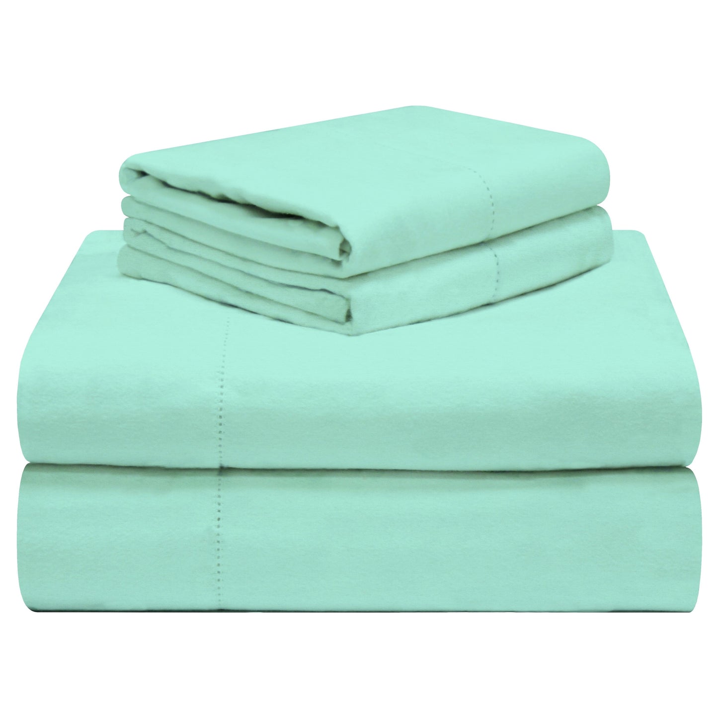 Set di lenzuola Celeste Home in flanella pesante di cotone 190 GSM, effetto velluto