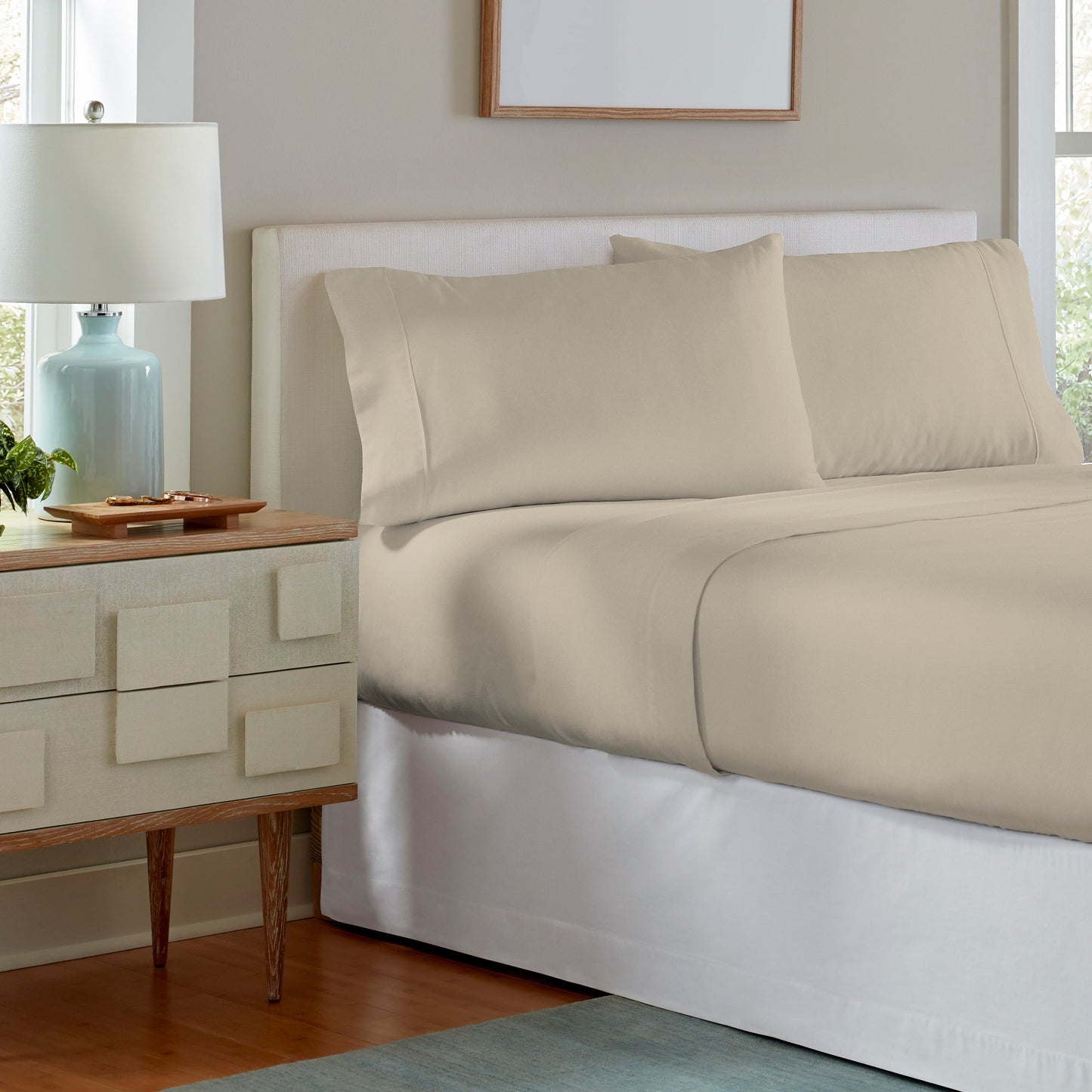 Set di lenzuola Celeste Home in flanella pesante di cotone 190 GSM, effetto velluto