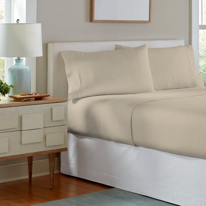 Set di lenzuola Celeste Home in flanella pesante di cotone 190 GSM, effetto velluto