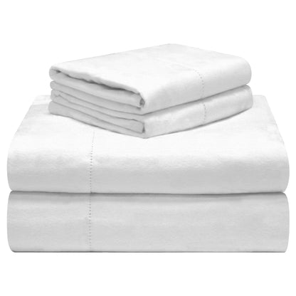 Set di lenzuola Celeste Home in flanella pesante di cotone 190 GSM, effetto velluto