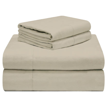 Set di lenzuola Celeste Home in flanella pesante di cotone 190 GSM, effetto velluto