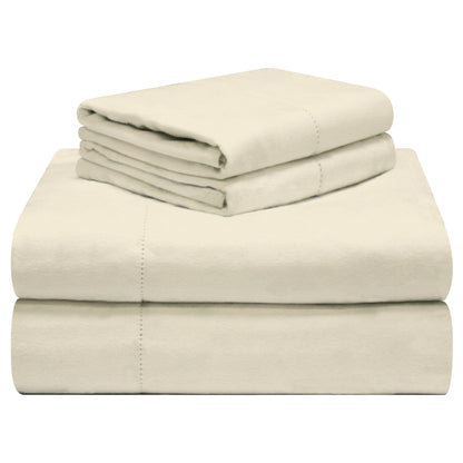 Set di lenzuola Celeste Home in flanella pesante di cotone 190 GSM, effetto velluto