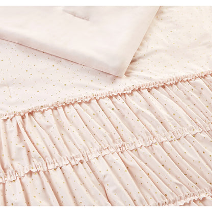 Set copripiumino in microfibra ultra morbida rosa "Celestial Princess" con cuscino a forma di luna