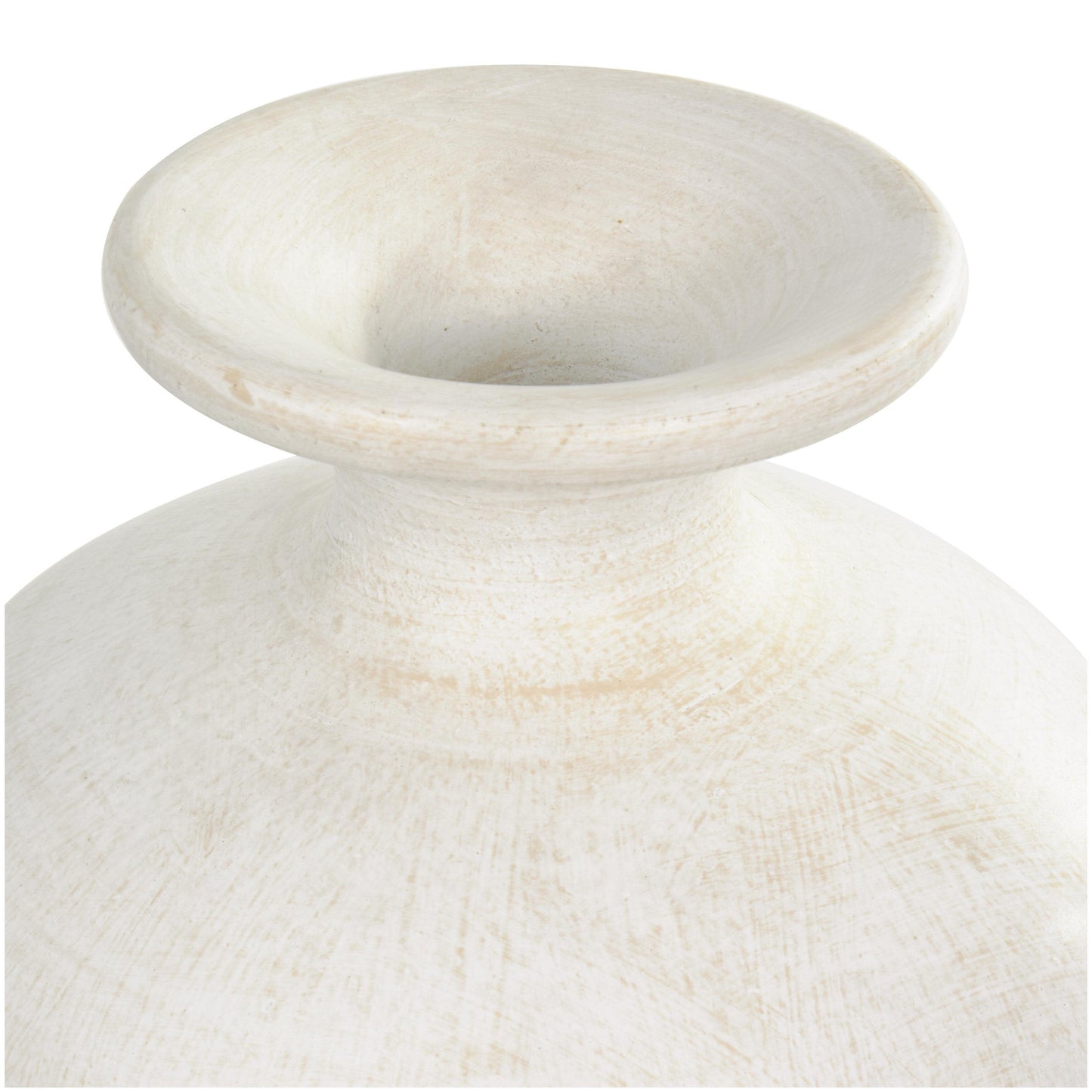Vaso decorativo da pavimento in ceramica a forma di anfora alta - Bianco - Roche River Decor