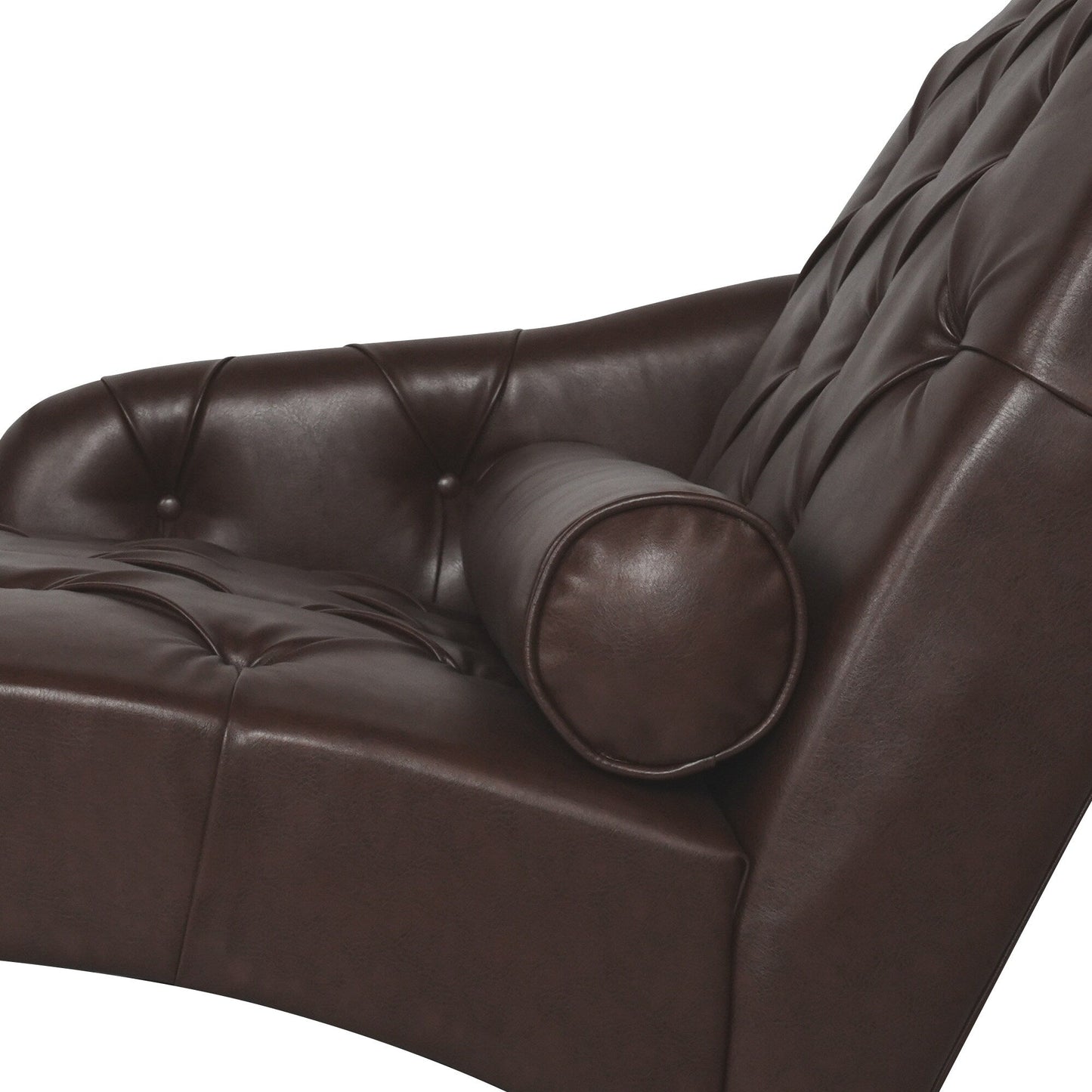 Poltrona chaise longue imbottita per interni, per il tempo libero, con cuscino e gambe in legno massello