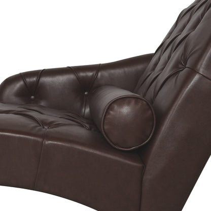 Poltrona chaise longue imbottita per interni, per il tempo libero, con cuscino e gambe in legno massello