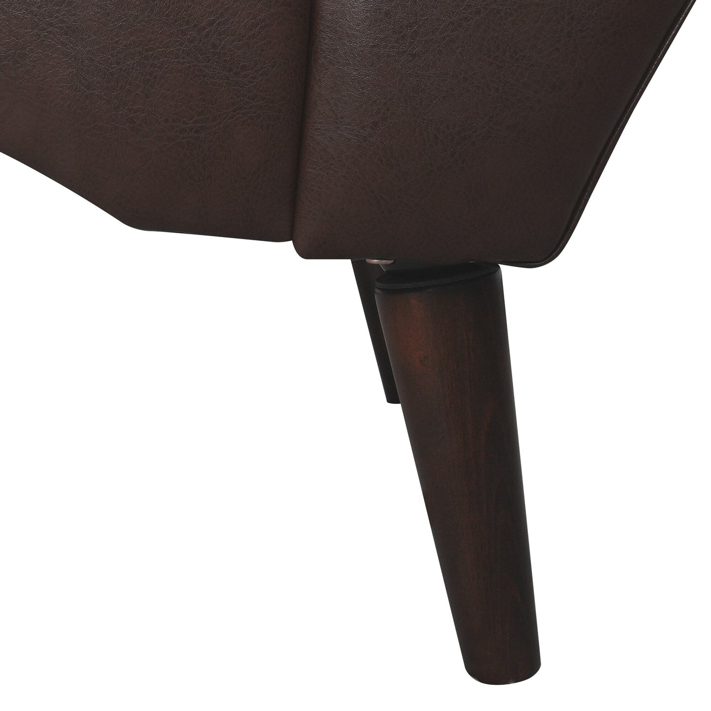 Poltrona chaise longue imbottita per interni, per il tempo libero, con cuscino e gambe in legno massello