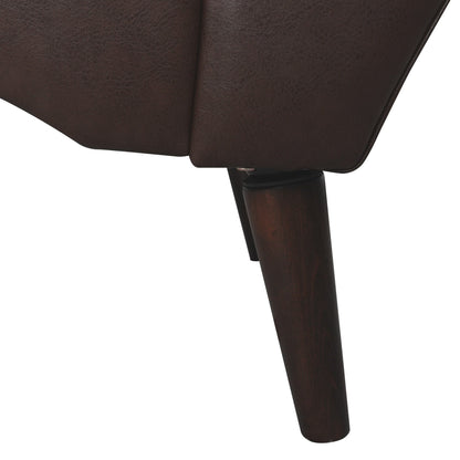 Poltrona chaise longue imbottita per interni, per il tempo libero, con cuscino e gambe in legno massello