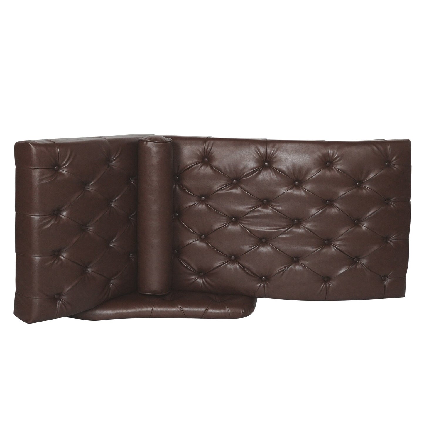 Poltrona chaise longue imbottita per interni, per il tempo libero, con cuscino e gambe in legno massello